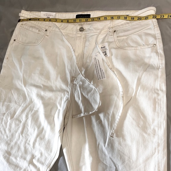 ✨Sanctuary/Denim✨ NWT Micro Belt Crop Semi High Rise Wide Leg Jeans Size 20W - Picture 14 of 16